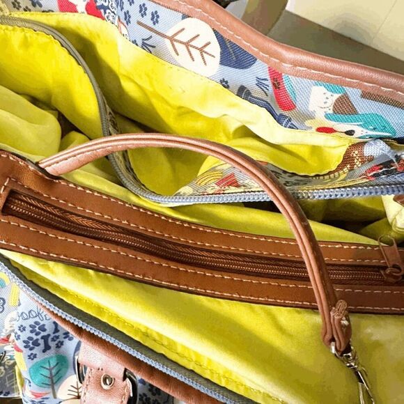 Lily Bloom Canvas Shoulder Bag Doggy Print Who Let the Dogs Out Handbag Tote - Picture 7 of 9